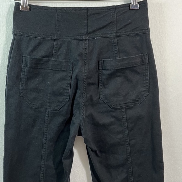 Ulla Johnson Ellis Jean Black Button Fly Crop Women's 4 High Waist 99% Cotton - Picture 9 of 12